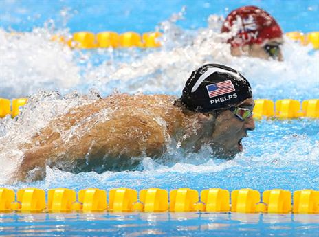 הגדול מכולם. מייקל פלפס במשחה האחרון שלו (getty)