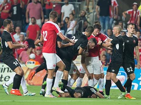 המהומה במשחק בין הפועל לרעננה (עודד קרני)