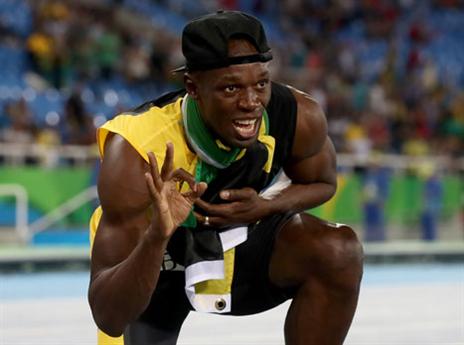 רגע היסטורי בריו. בולט והטריפל (gettyimages)