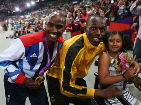 המלכים של האתלטיקה בלונדון 2012. בולט ופארח (gettyimages)