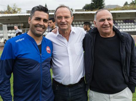 חיים סילבס ואשר אלון עם ראש העיר ביילסקי (עודד קרני, דוברות רעננה)