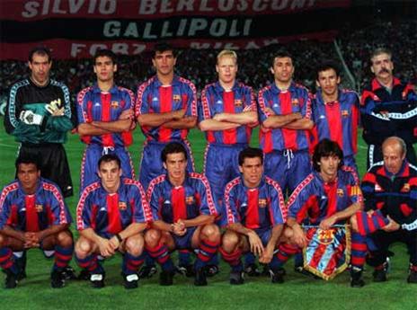 מה יקרה הפעם אחרי התבוסה? שחקני בארסה בגמר ליגת האלופות ב-1994 (Getty)