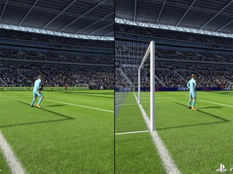 הדשא של השכן עם ה-PS4 Pro נראה טוב יותר. PRO מימין, PS4 משמאל.