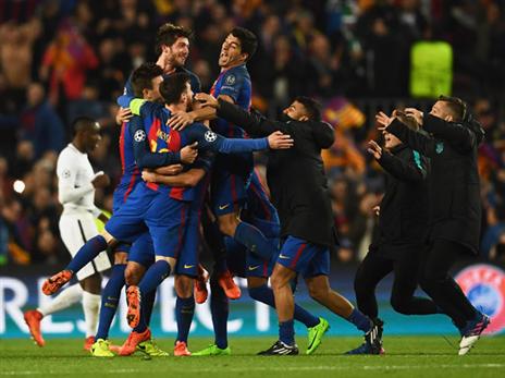 אמרי לא זוכר כמה פעמים בעט בקיר אחרי ה-6:1 לבארסה (getty)