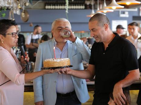 במסיבת השחרור. בן זקן (צילום: טל אקוקה)