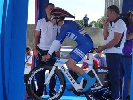 איינהורן לפני הזינוק (באדיבות הוועד האולימפי בישראל)