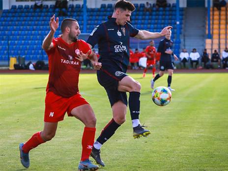 בן שהר במשחק האימון. ב"ש מעלה הילוך בהכנה (הטוויטר הרשמי של פוגון)