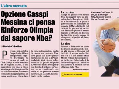 כספי יגיע למילאנו?