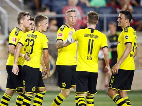 שחקני דורטמונד חוגגים (getty, Joe Robbins)