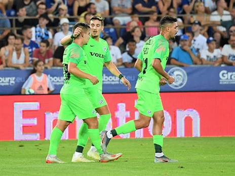 יקווה לחגוג גם מחר. פלקושצ'נקו אחרי השער בשטרסבורג (getty)