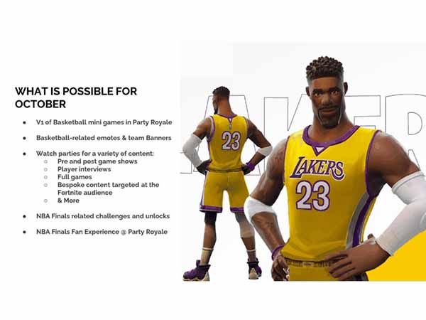 מדי הלייקרס כפי שתוכננו למשחק