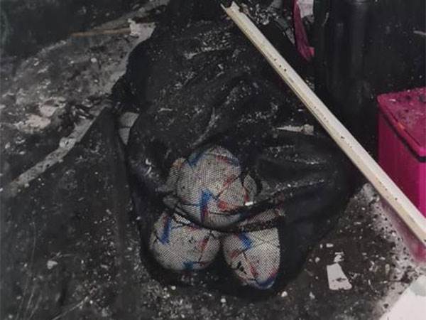 המשטרה חוקרת את האירוע (צילום: הפועל ת"א)