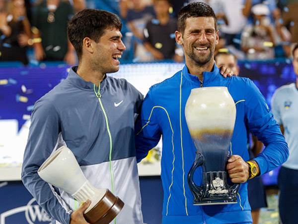 ייפגשו שוב בגמר? אלקראס וג'וקוביץ' (getty)