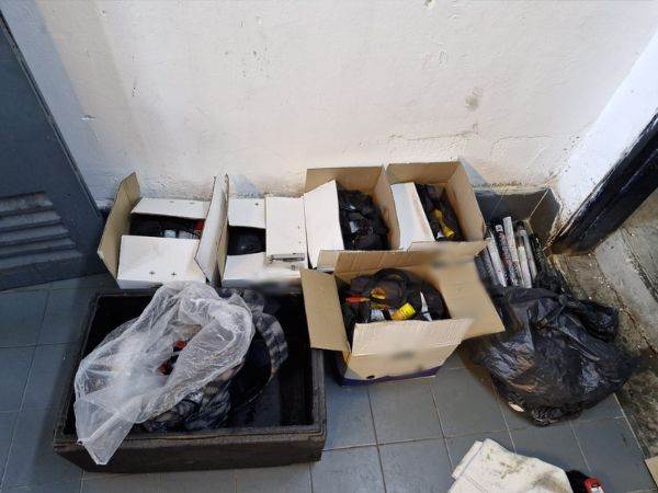 הפירוטכניקה שנתפסה (דוברות המשטרה)