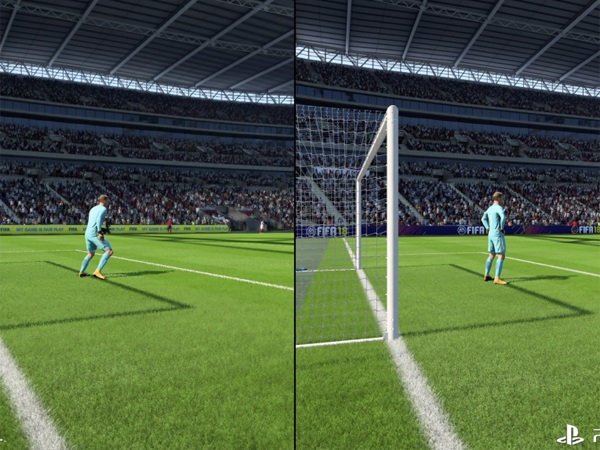 הדשא של השכן עם ה-PS4 Pro נראה טוב יותר. PRO מימין, PS4 משמאל.