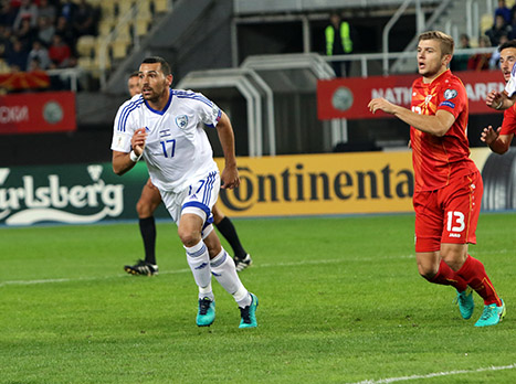 במשחק השני במקדוניה, נבחרת ישראל התקשתה מאוד