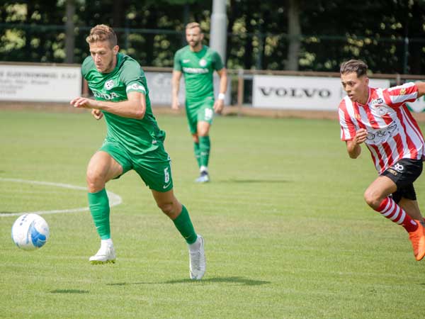 גרשון במשחק האימון מול רוטרדם (באדיבות מכבי חיפה, האתר הרשמי)