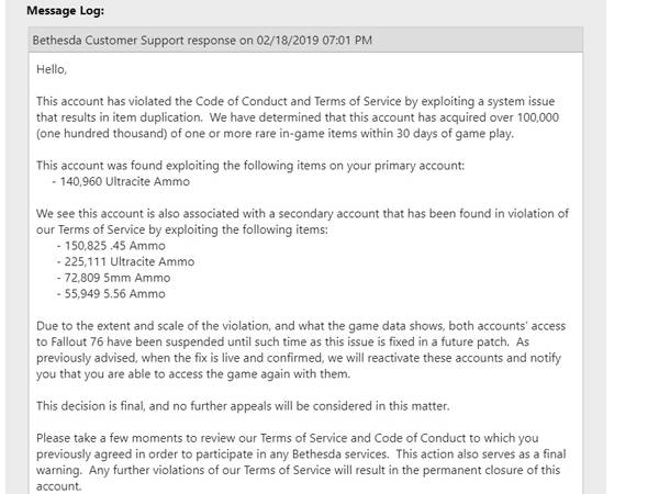 ההודעה שקיבל Glorf12 מבת'סדה