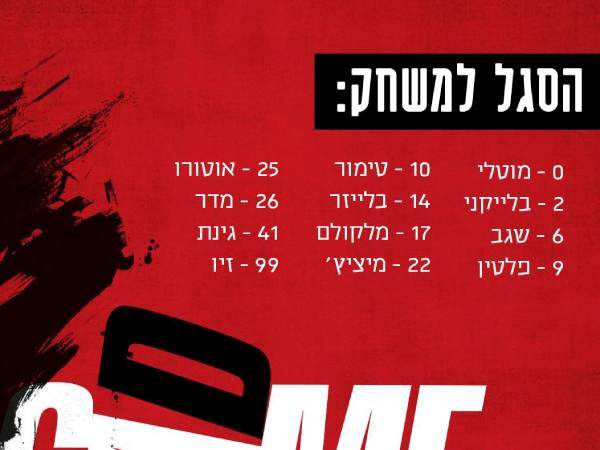 עם מיציץ`. סגל האדומים לר“ג (צילום: הפועל ת“א)