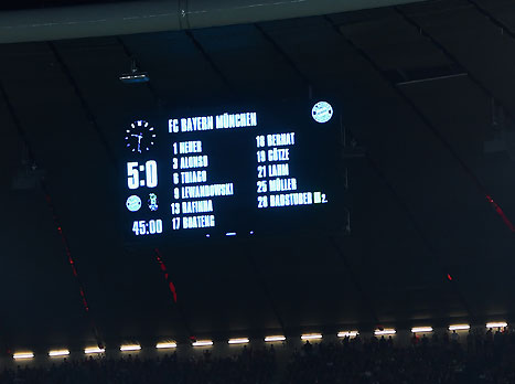 זה מה שלוח התוצאות הראה במחצית (Getty)