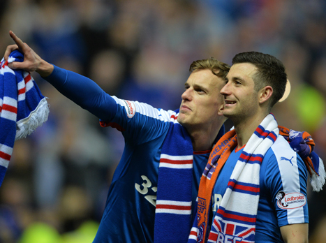 ריינג'רס חוגגת. חזרה לבמה המרכזית (getty)