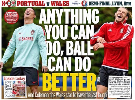 שער המירור, הבוקר. בייל מול רונאלדו (צילום מסך)