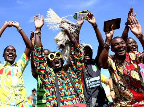 האוהדים הגנאים מוכנים (gettyimages)