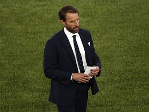 גארת' סאות'גייט יודע שהדרך לגמר היורו סלולה בפניו (GETTY)