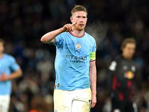 דה בריינה חתם את המשחק עם טיל (GETTY)