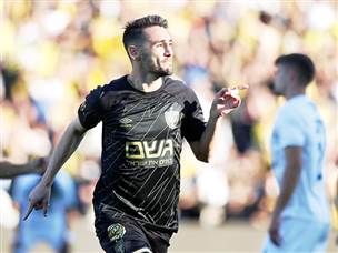 אצילי חוגג. משחק שני בהרכב. שער שני (אלן שיבר)