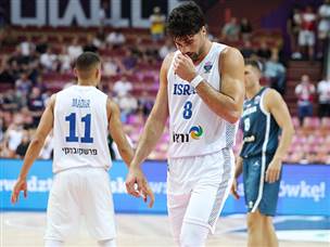 ישראל ספגה הפסד שני ביורובאסקט (צילום: אלן שיבר)