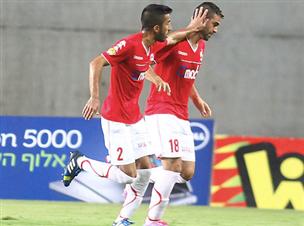 גם הוא הבקיע. ארבייטמן (צילום: אלן שיבר)
