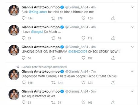 (הטוויטר הרשמי של יאניס)