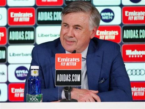 אנצ'לוטי במסיבת העיתונאים הראשונה (ריאל מדריד, רשמי)