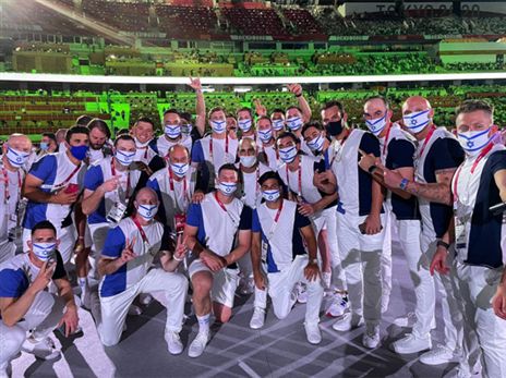 הנבחרת הישראלית בטקס הפתיחה (הטוויטר הרשמי)