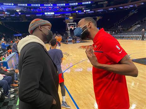 איחוד צהוב-כחול ב-NBA: פישר ושון ג'יימס בגארדן בשבוע שעבר