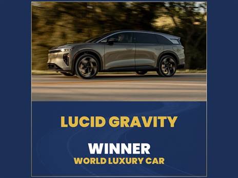 לוסיד גראביטי, גם כן חשמלית, אבל היא זכתה בתואר המכונית היוקרתית של השנה