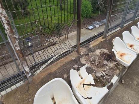 חלק מהנזק שנגרם בעקבות ירי חיזבאללה במרץ האחרון