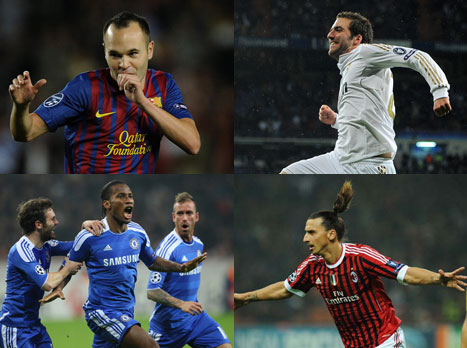 אין כניסה לאחרים. אינייסטה, דרוגבה, זלאטן והיגוואין (gettyimages)