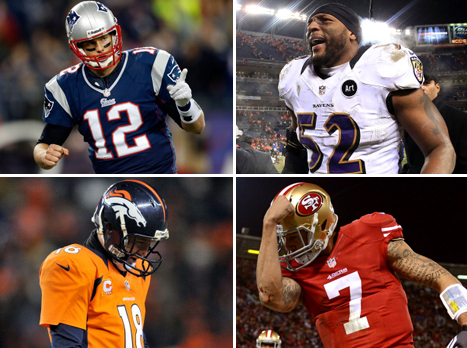 מימין: לואיס, בריידי, קאפרניק ומאנינג (gettyimages)