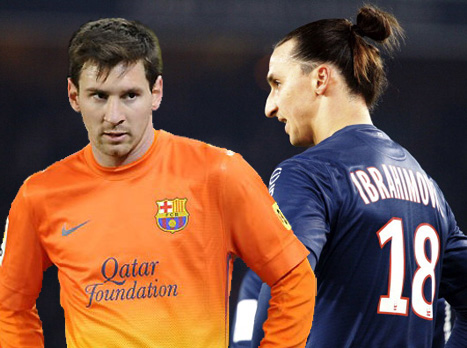 איברהימוביץ' ומסי, לא יכולים לחכות (GETTYIMAGES)