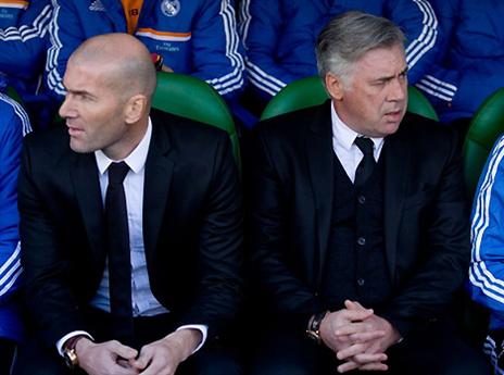 אנצ'לוטי וזידאן. מעדיפים את בייל (gettyimages)