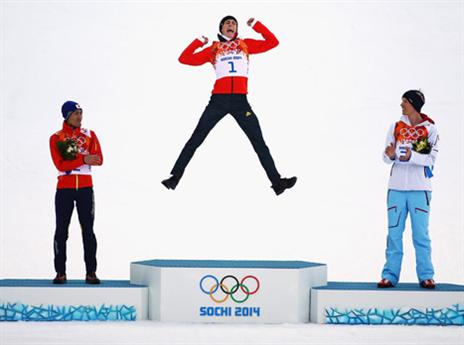 אריק פרנצל שרד ועוד איך. הגרמני זכה בזהב בתחרות סקי נורדי משולב