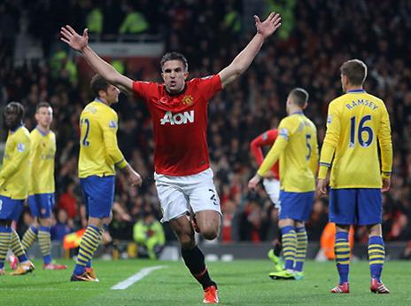 ואן פרסי. מושבת קפטנים באולד טראפורד (gettyimages)