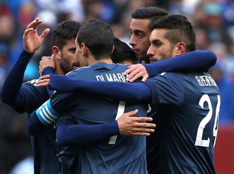 שחקני ארגנטינה. הסתדרו בלי מסי (Getty)