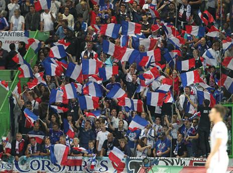 הקהל הצרפתי שהגיע לליסבון חוגג ניצחון מרשים (getty)