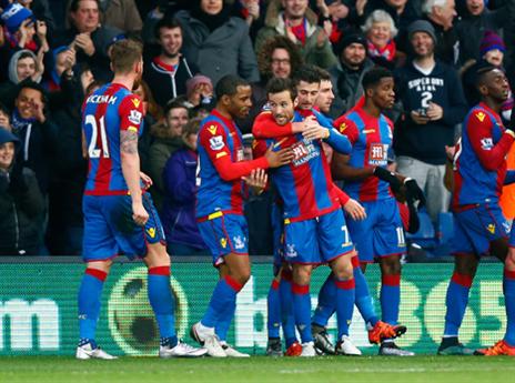 שחקני פאלאס חוגגים את ה-0:1 על סאות'המפטון (getty)