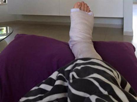 הרגל של מלמד. ייעדר כחודש מהמגרשים