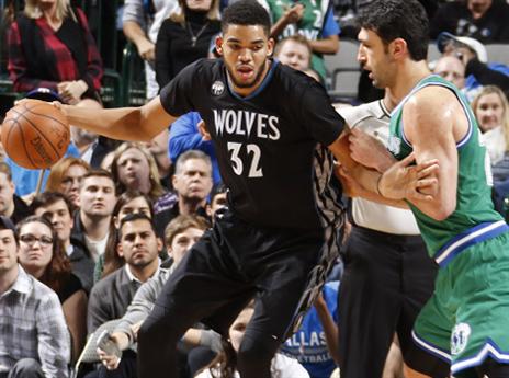 טאונס נכנס להיסטוריה מול הכמעט-אולסטאר פאצ'וליה (gettyimages)