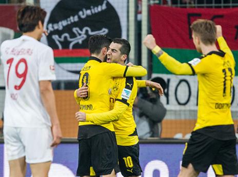 מיקיטריאן והצהובים בשמיים. דורטמונד עדיין במירוץ (getty)